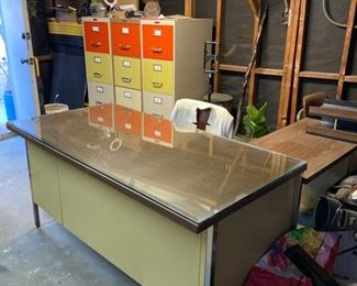 Retro Metal Office Desk