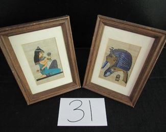 Egyptian motif framed decor