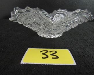 Antique Imperial Hobstar & Tassels Glass Bowl