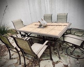 Tile Table & 6 chairs. Great shape 