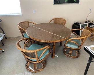 Ficks Reed Bamboo and Rattan Chairs & Table