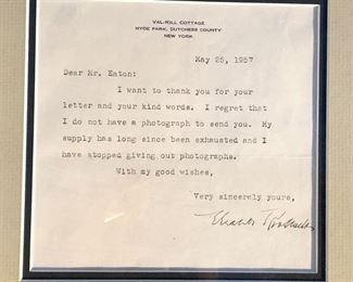 Eleanor Roosevelt Autograph