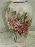 Floral Painted Milk Glass DeLuxe Inc USA
