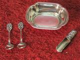 Silver Salt and salt spoons