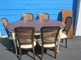 Davis Cabinet Company Nashville Dining Room Table Six Chairs and Leaf