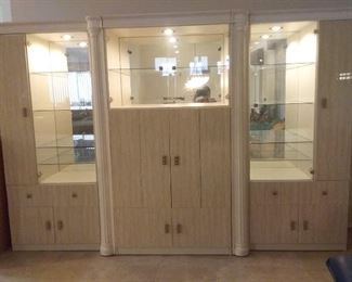 lighted entertainment center