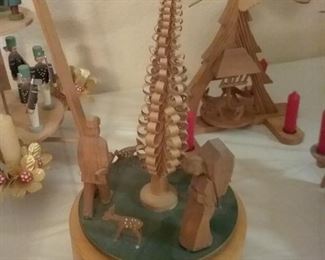 German Christmas candle carousel hand-painted 