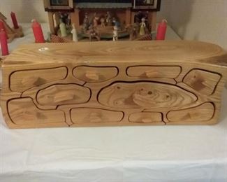 carved wood jewelry/trinket box