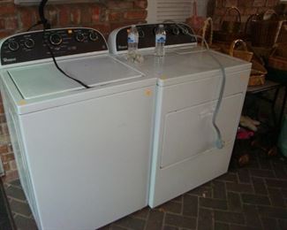 Whirlpool Electric Washer and Clothes Dryer.