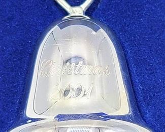 Reed & Barton Silverplate Christmas Bell - Engraved Christmas 2001