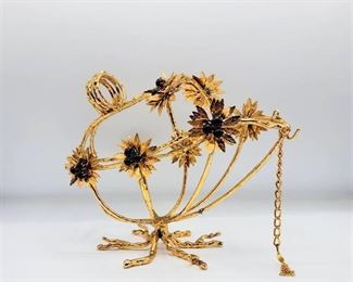 Vintage 1970's Las Vegas Hilton Gold Plated Wine Server