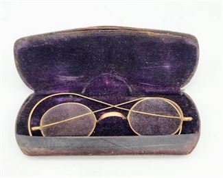 Antique Eyeglasses Spectacles in Case