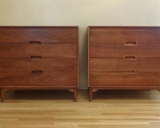 John Keal for Brown-Saltman. Pair of 4 Drawer Dressers. Discounted price $1200 for the pair