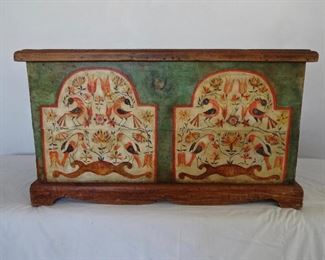 Hand Painted, Vintage Blanket Chest. Discounted price $175