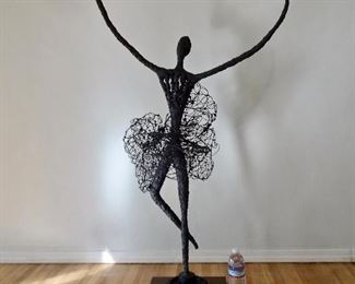 Zahava Odes-Stern Mid Century Brutalist Ballerina Sculpture. Measures 30W x 15D x 50.5H