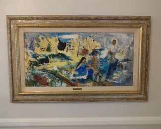 Jose Salazar Ruiz Esparza. Painting on Canvas. Measures 39-3/4W x 24-1/4H. Discounted price $900