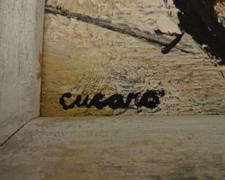 Pascal Cucaro Painting on Board.