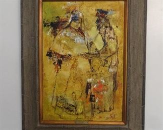 Jose Salazar Ruiz Esparza. Measures 24-1/4W x 31.5H. Discounted price $250