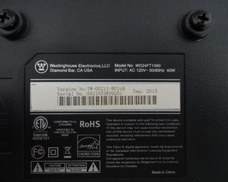 Westinghouse 24" TV