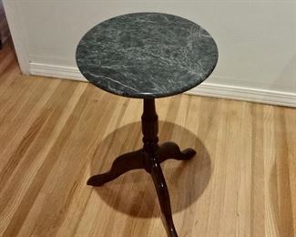 Bombay Co. Green Marble Table. Measures 12" Diameter x 20.5H $25