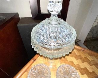 Candy dish with matching candle holder 
$22