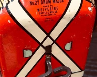 Tin plate drum major by Wolverine includes wooden nut cracker