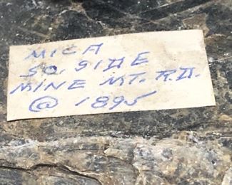 Oak three drawer cabinet with 19th/20th century rock collection