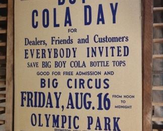BIG BOY COLA DAY Circus Posters 18 in the lot
