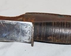 World War II U.S.N. United States Navy Fixed Blade Knife ( 5 inch blade)