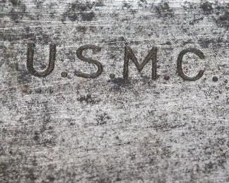 World War II U.S.M.C. Bolo Machete With Sheath Chantilly Sheath Is Marked USMC Boyt 45 Knife Is Marked U.S.M.C.