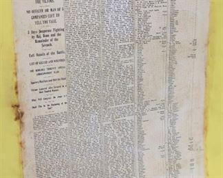 
July 6, 1876 Tribune Extra First Account Of The Custer Massacre Newspaper Front Page