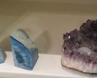 Polished crystals, rocks