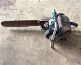 Vintage Metal Chain Saw.