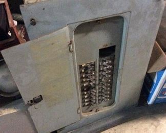 One of several breaker boxes