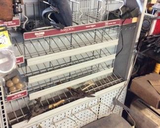 One of the many sales racks to be sold