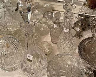 Huge collection of Vintage crystal and cut glass 