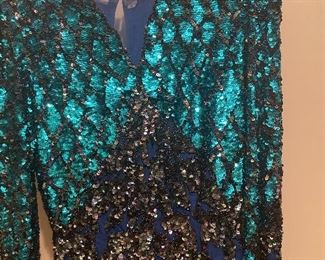 Amazing 1950s highly collectible sequin blouse.  Original runway sample!  Designed for Jackie Kennedy!