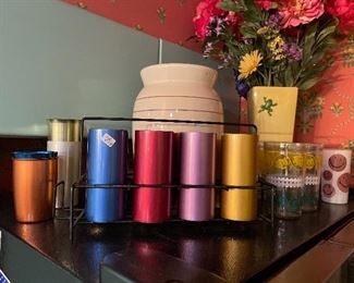 Vintage aluminum cups 