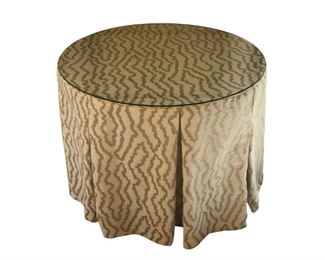 Round Skirted Occasional Table