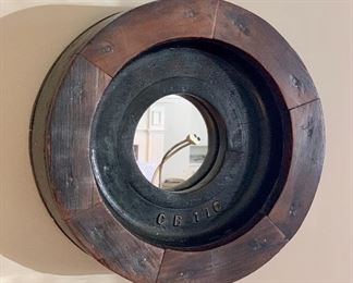 Purchased at Machine Age - Antique Cabin Porthole Mirror - CB 176
