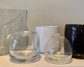 All sorts of glass - all sorts of planters, pottery and more - this is just a sample!