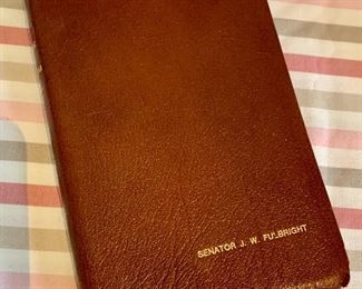 Senator Fulbright's personal copy of Words of Wisdom