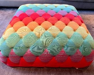 Giant Rainbow Ottoman - Designer all the way! 