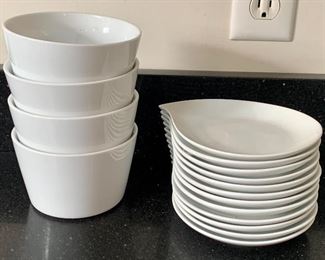 Crate and Barrel bowls & teardrop plates