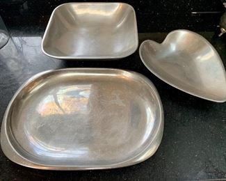 Assorted Nambe serving dishes
