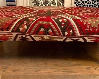 Designer's Guild (London) Ottoman with Vintage Afghani Fabric