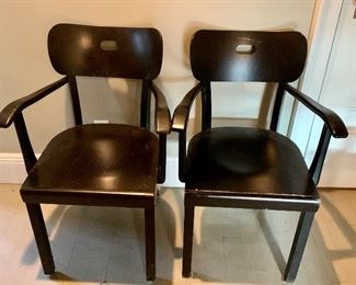 (5) Black Armchairs