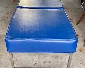 Purchased at Machine Age - Chrome and Leatherette Airport Seating