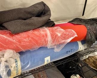 Giant bolts of fabric - felt, wool, etc.
