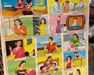 Vintage Indian Posters for Women at Work